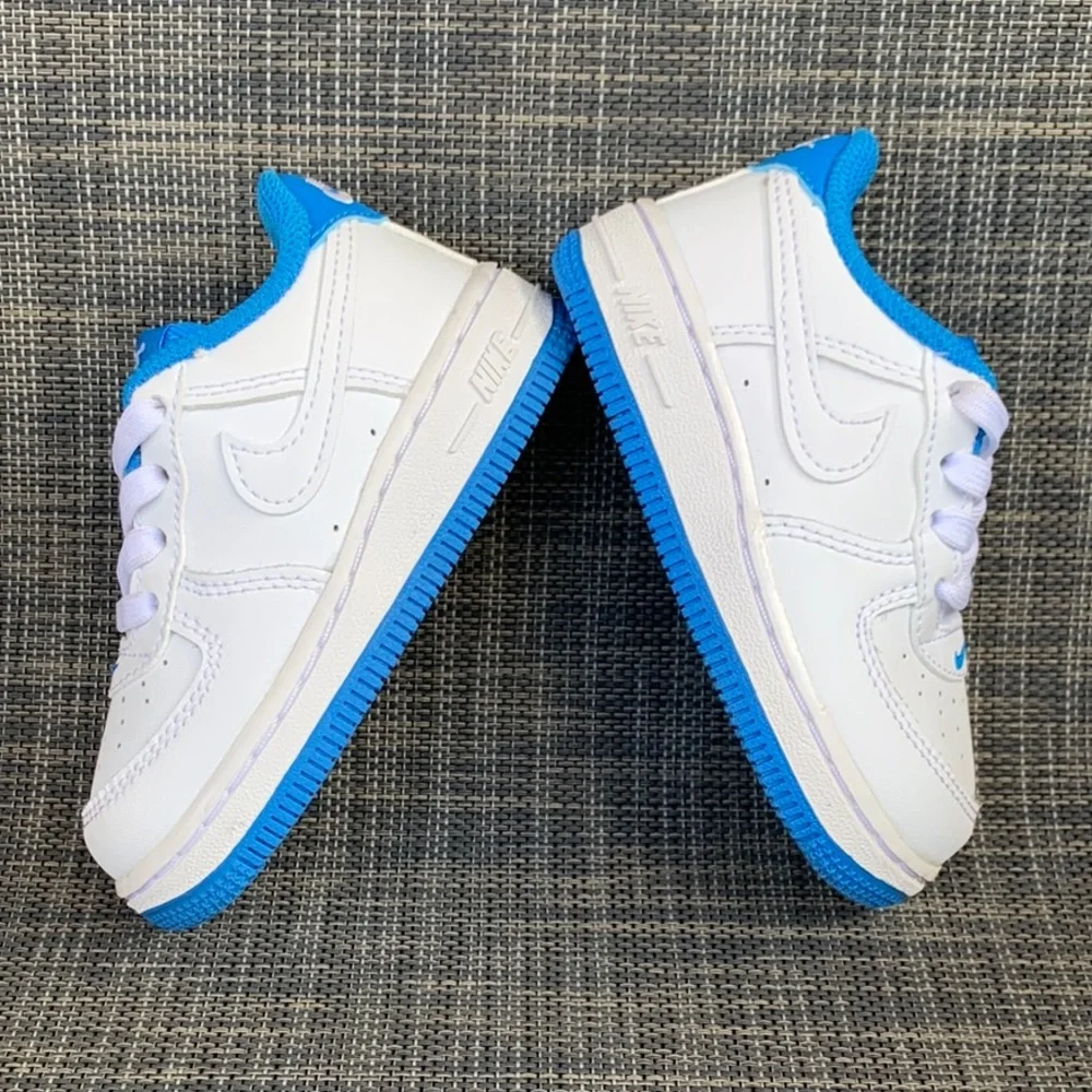 Nike Force 1 TD 'White Light Photo Blue' Sneakers Shoes unisex infant size 6